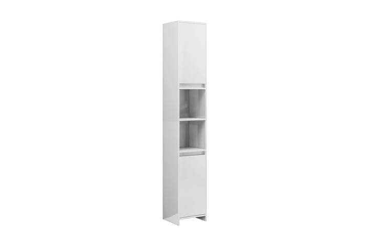 Kylpyhuonekaappi korkeakiilto valkoinen 30x30x183,5cm - Kylpyhuoneen säilytys