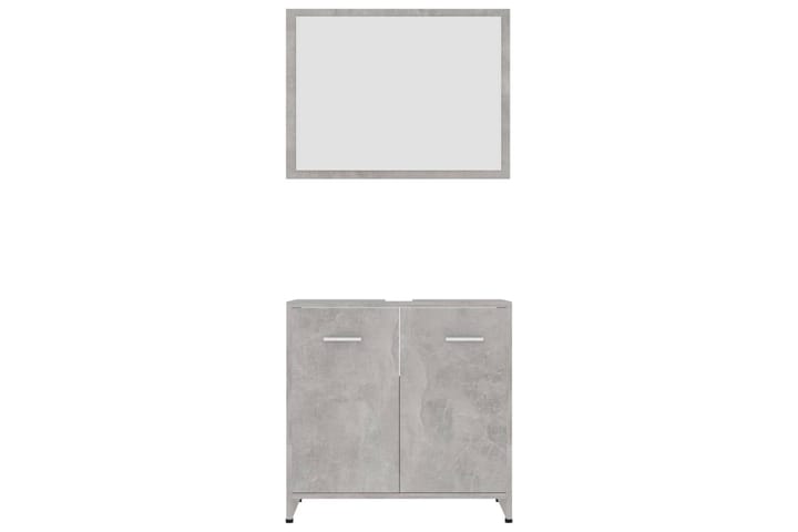 Kylpyhuoneen kalustesarja betoniharmaa lastulevy - Harmaa - Kylpyhuonekalustepaketit