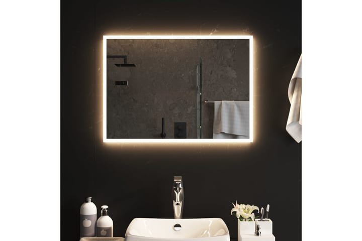 LED-kylpyhuoneen peili 70x50 cm - Läpinäkyvä - Peili - Kylpyhuoneen peilit - Kylpyhuonepeili valaistuksella