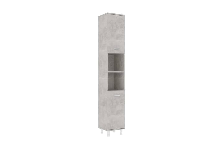 Kylpyhuonekaappi betoninharmaa 30x30x179 cm lastulevy - Harmaa - Kylpyhuonekaapit - Seinäkaappi & korkea kaappi - Kylpyhuoneekaappi valaistuksella