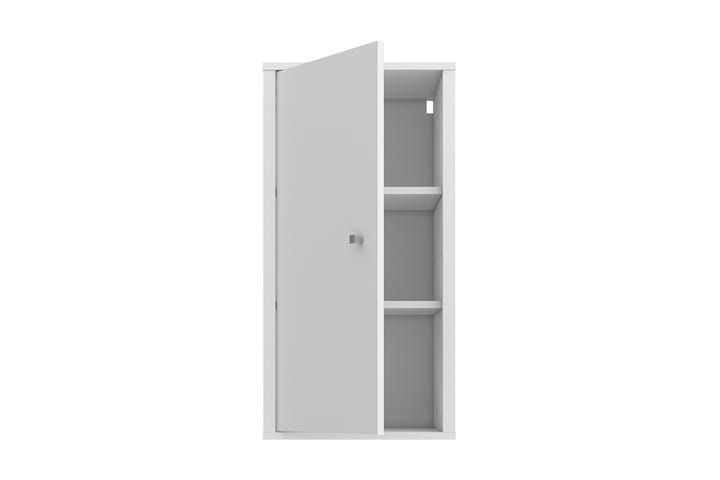 Seinäkaappi Samkov 35x40 cm - Valkoinen - Kylpyhuoneekaappi valaistuksella - Seinäkaappi & korkea kaappi - Kylpyhuonekaapit