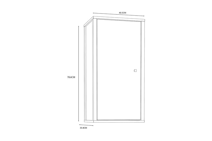 Seinäkaappi Samkov 35x40 cm - Valkoinen - Kylpyhuoneekaappi valaistuksella - Seinäkaappi & korkea kaappi - Kylpyhuonekaapit