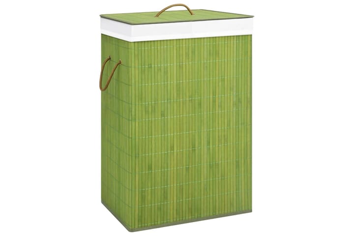 Bambu pyykkikori vihreä 72 l - Kylpyhuonetarvikkeet - Pyykkisäilytys - Pyykkikori
