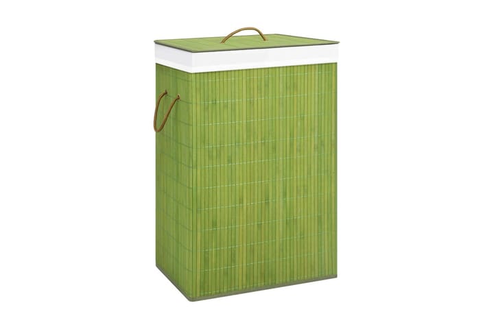 Bambu pyykkikori vihreä - Kylpyhuonetarvikkeet - Pyykkisäilytys - Pyykkikori