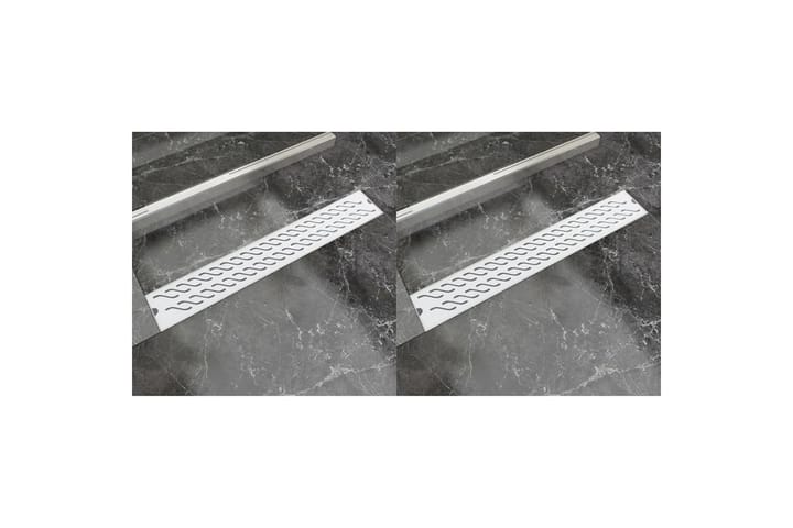 Lineaarinen suihkukaivo aalto 2 kpl 730x140mm - Poistoletkut & lattiakaivot - Sisäviemärit