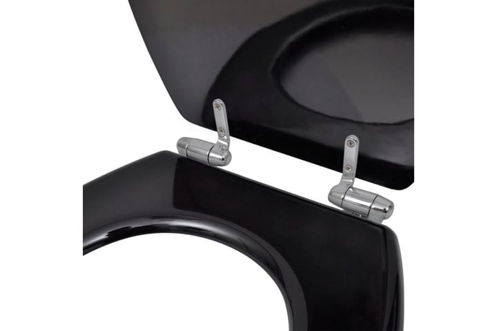 WC-istuin soft close MDF yksinkertainen muotoilu musta - Musta - WC-istuimen kansi - Wc-istuimen kannet