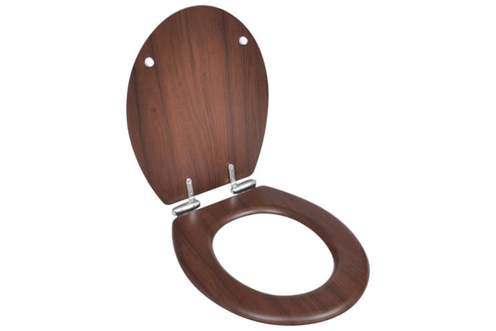 WC-istuin soft close MDF yksinkertainen muotoilu ruskea - Ruskea - WC-istuimen kansi - Wc-istuimen kannet