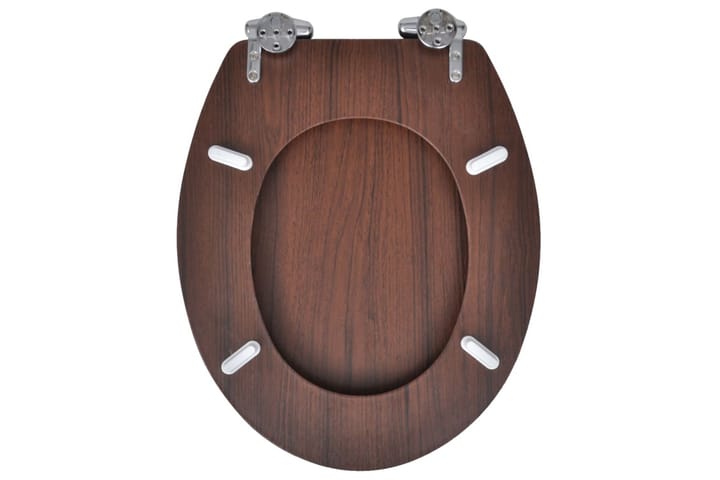 WC-istuin soft close MDF yksinkertainen muotoilu ruskea - Ruskea - WC-istuimen kansi - Wc-istuimen kannet