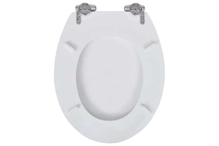 WC-istuin soft close MDF yksinkertainen muotoilu valkoinen - Valkoinen - WC-istuimen kansi - Wc-istuimen kannet
