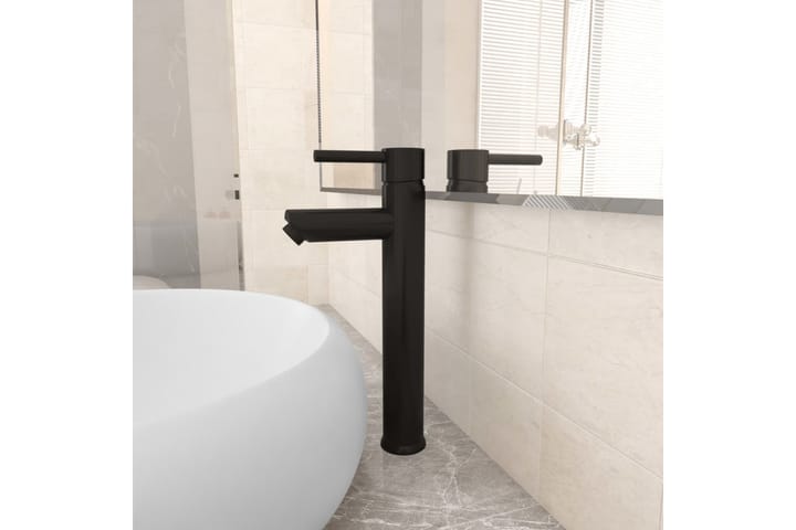 Kylpyhuoneen hana musta 12x30 cm - Ammesekoittajat - Ammehanat