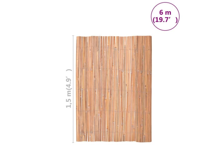 Bambuaita 150x600 cm - Ruskea - Puuaita