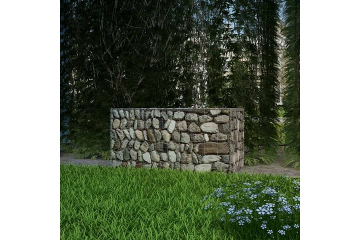 Kivikori galvanoitu teräs 100x50x50 cm - Hopea - Kivikori