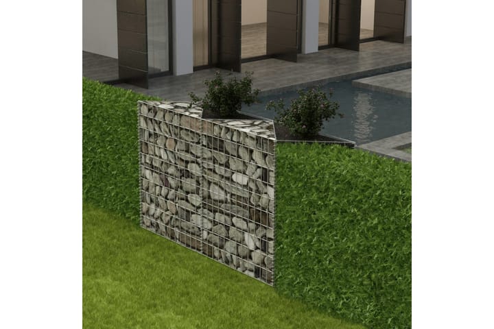 Kivikori galvanoitu teräs 120x30x100 cm - Hopea - Kivikori