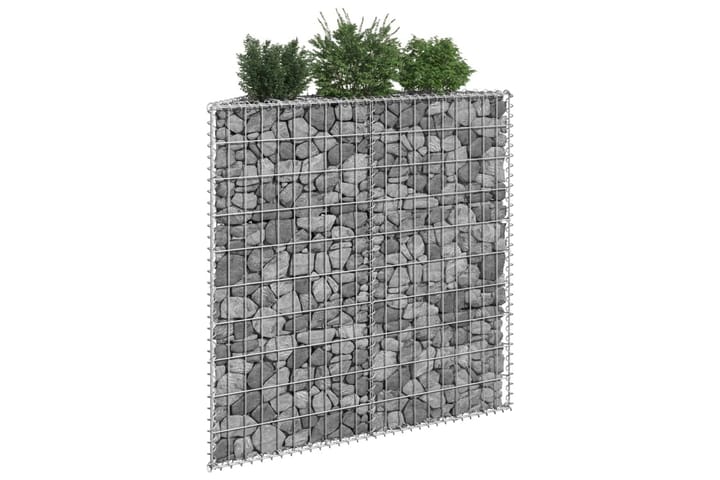 Korotettu kivikori/kukkalaatikko 100x20x100 cm - Kivikori
