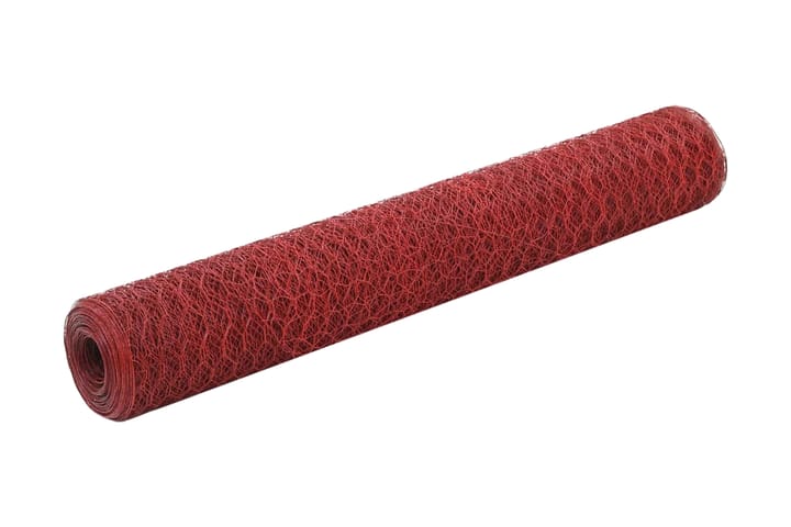 Kanaverkko teräs PVC pinnoitteella 25x1 m punainen - Punainen - Kanala - Kanakoppi