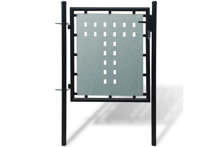 Musta Yksiovinen Aitaportti 100 x 125 cm - Musta - Portti ulos - Puuportti