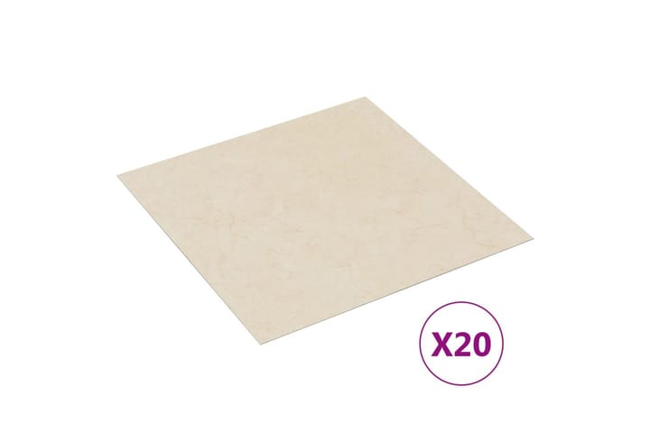 Itsekiinnittyvä lattialankku 20 kpl PVC 1,86 m² beige - Beige - Lattia