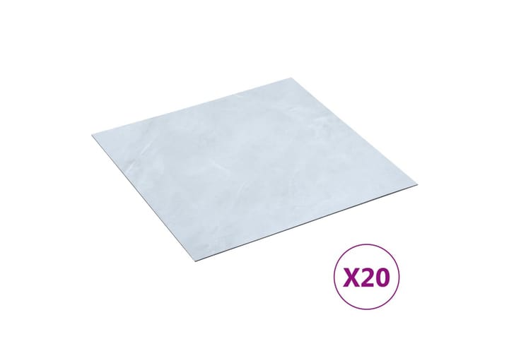 Itsekiinnittyvä lattialankku 20kpl PVC 1,86 m² - Valkoinen - Lattia