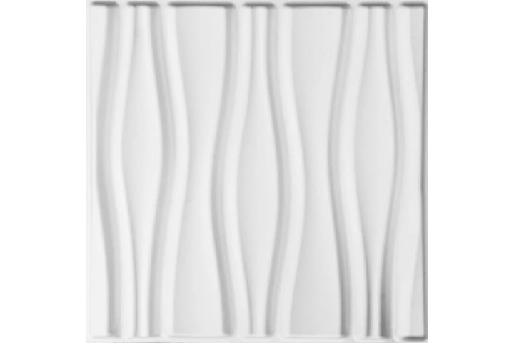 3D-seinäpaneelit WallArt 24 kpl - Valkoinen - Lattia & seinäpinnat