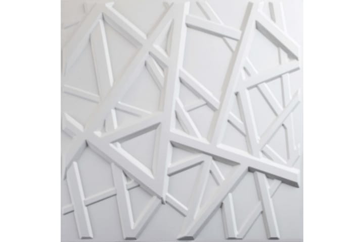 WallArt 24 kpl 3D-seinälevyjä GA-WA26 Olivia - Valkoinen - Lattia & seinäpinnat
