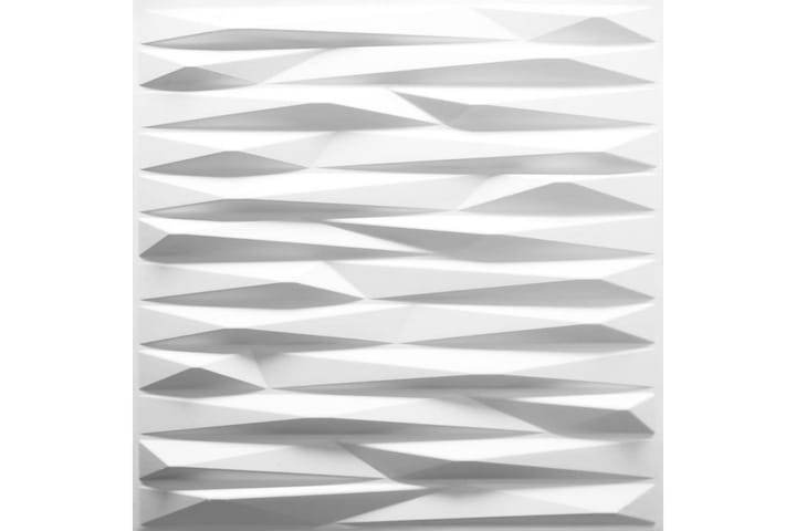WallArt 3D -seinäpaneelit Valeria 12 kpl GA-WA24 - Valkoinen - Lattia & seinäpinnat
