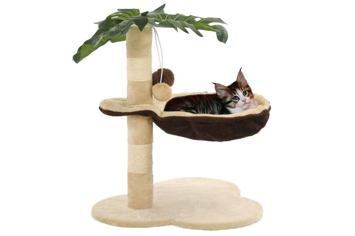 Kissan kiipeilypuu sisal-pylväällä 50 cm beige ja ruskea - Monivärinen - Kissojen kalusteet