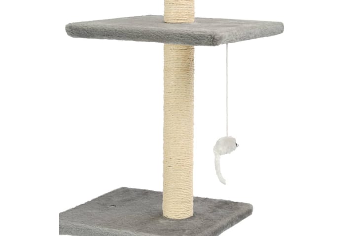 Kissan kiipeilypuu sisal-pylväillä 260 cm harmaa - Harmaa - Kissojen kalusteet