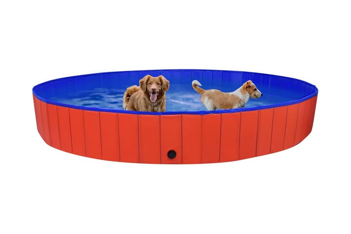 Kokoontaitettava koiran uima-allas punainen 300x40 cm PVC - Koiran lelu & koiran pehmolelu