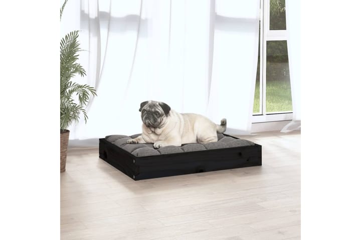 beBasic Koiransänky musta 61,5x49x9 cm täysi mänty - Musta - Koiran peti & koiran sänky - Koirien kalusteet