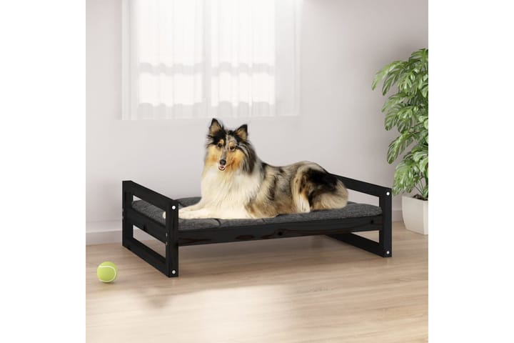 beBasic Koiransänky musta 95,5x65,5x28 cm täysi mänty - Musta - Koiran peti & koiran sänky - Koirien kalusteet