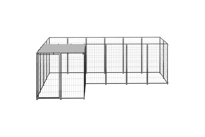 Koiranhäkki musta 4,84 m² teräs - Musta - Koirien kalusteet - Koiraportti & koira-aitaus