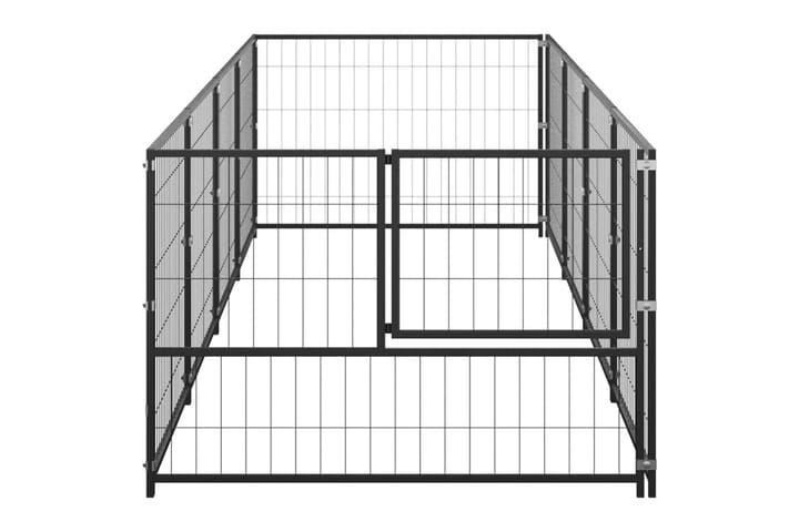 Koiranhäkki musta 4 m² teräs - Musta - Koirien kalusteet - Koiraportti & koira-aitaus