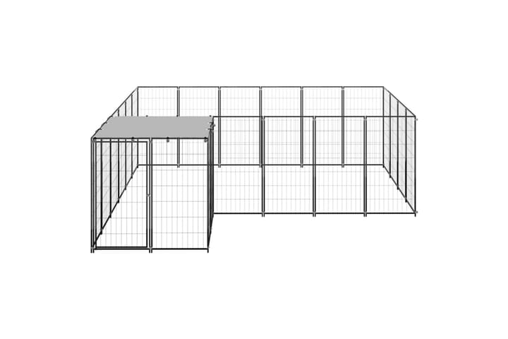 Koiranhäkki musta 8,47 m² teräs - Musta - Koirien kalusteet - Koiraportti & koira-aitaus