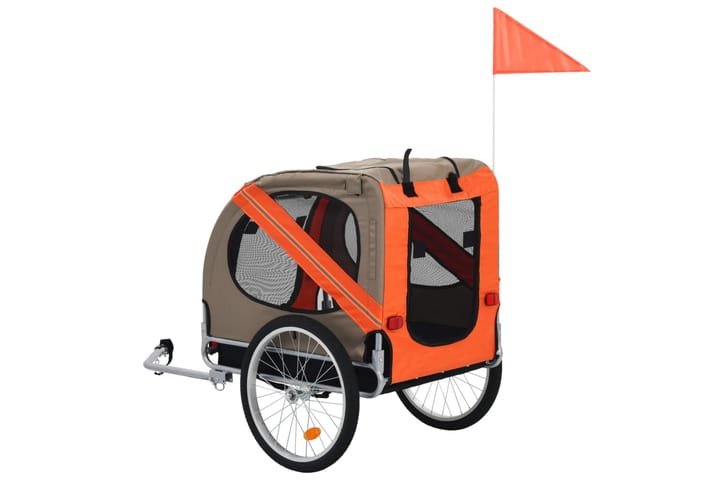 Koirankuljetuskärry polkupyörään oranssi ja ruskea - Ruskea - Koirien kalusteet