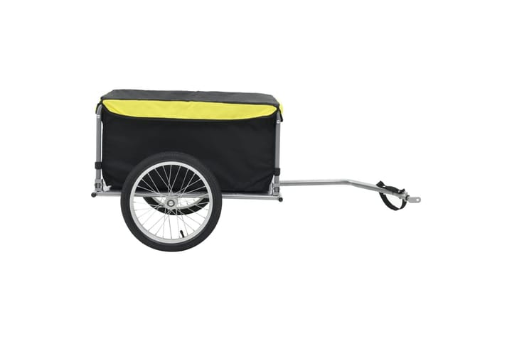 Polkupyörän peräkärry 65 kg musta ja keltainen - Musta - Koirien kalusteet