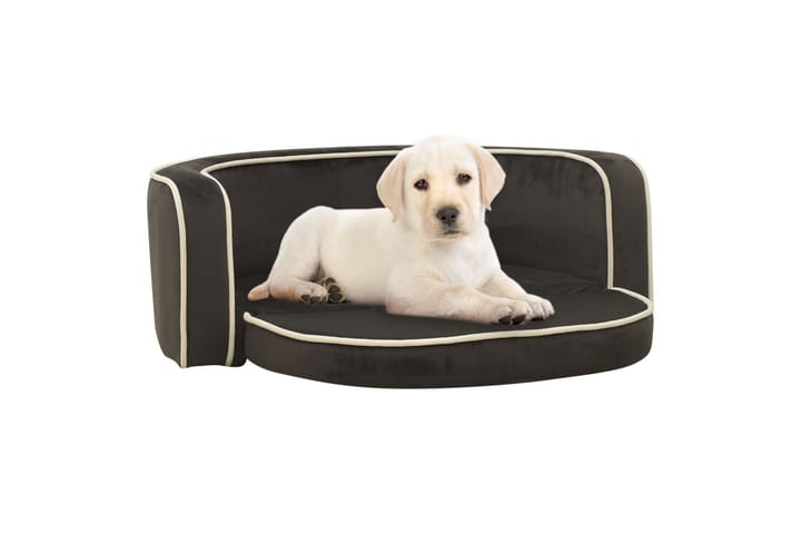 Taitettava koiran sohva tummanharmaa 73x67x26 cm plyysi - Koiran peti & koiran sänky - Koirien kalusteet