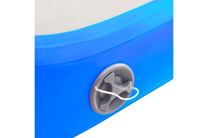 Täytettävä voimistelumatto pumpulla 300x100x20cm PVC sininen - Sininen - Kuntoilutarvikkeet - Treenimatto & palapelimatto