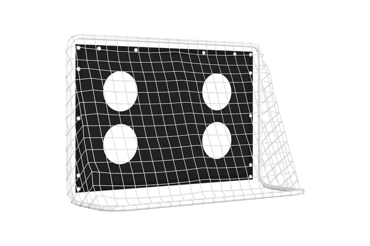 Jalkapallomaali harjoitusverkko teräs 184x61x122 cm - Musta - Jalkapallo