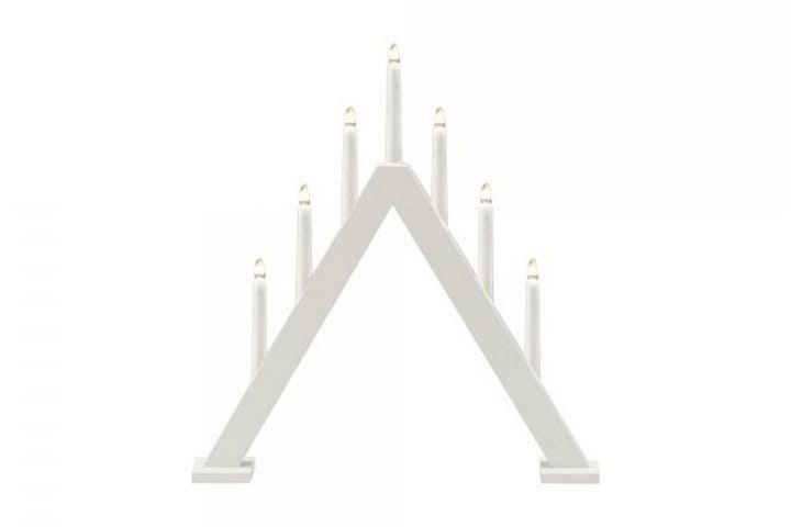 Kynttelikkö 7 kynttilää Puu Valkoinen - Konstsmide - Kyntteliköt - Jouluvalot