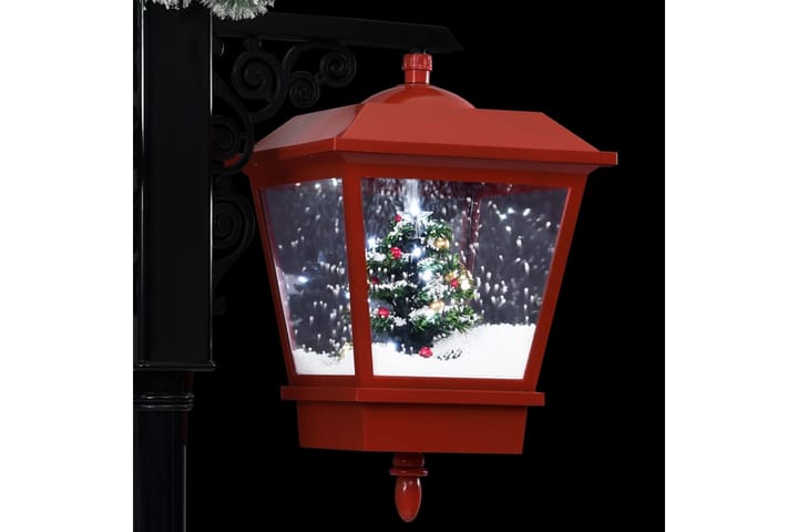 Jouluinen katuvalaisin joulupukilla musta ja pun. 188 cm PVC - Jouluvalot ulos