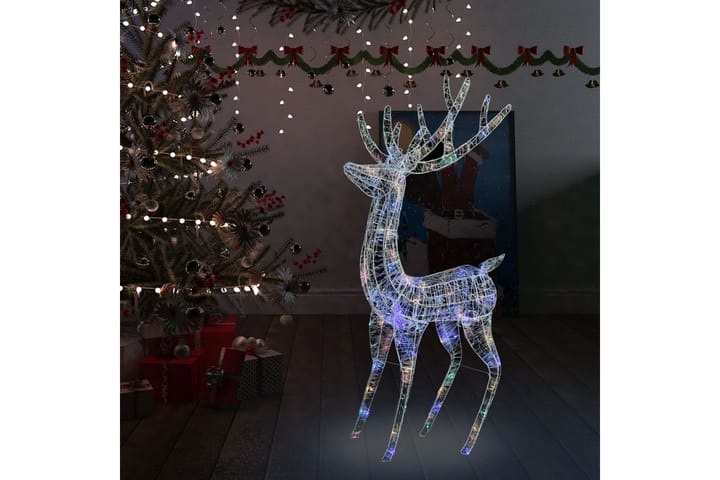 Jouluporo akryyli XXL 250 LED-valoa 180 cm värikäs - Jouluvalot ulos