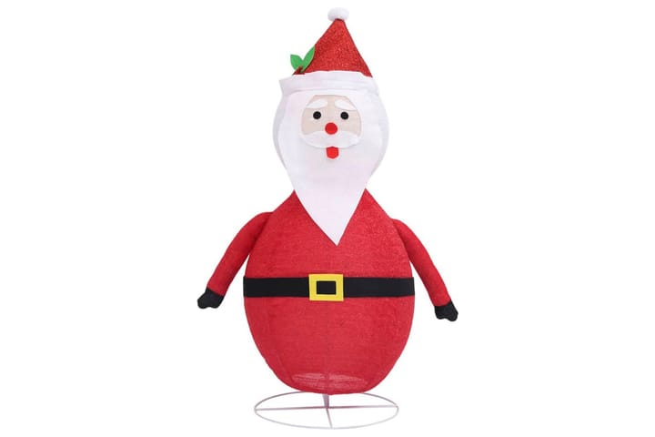 Joulupukki joulukoriste LED-valoilla ylellinen kangas 120 cm - Punainen - Jouluvalot ulos