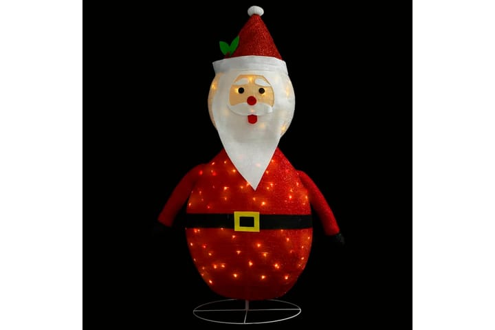 Joulupukki joulukoriste LED-valoilla ylellinen kangas 90 cm - Punainen - Jouluvalot ulos