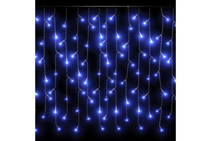 LED-valonauhaverho jääpuikot 10 m 400 LEDiä sininen - Sininen - Jouluvalot ulos