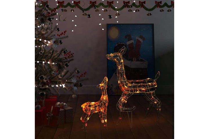 Poroperhe joulukoriste akryyli 160 LED-valoa värikäs - Jouluvalot ulos
