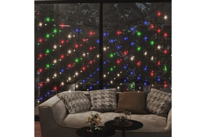 Jouluvaloverkko värikäs 4x4 m 544 LED-valoa ulos/sisälle - Monivärinen - Jouluvalot ulos