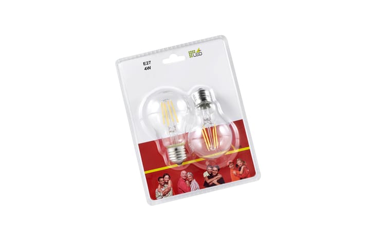 Filament Lamppu Vakiokupu 4W 470Lm 3000K 2-Pack LED E27 - TRIO - Älylamppu - Energiansäästölamput - Hehkulamput