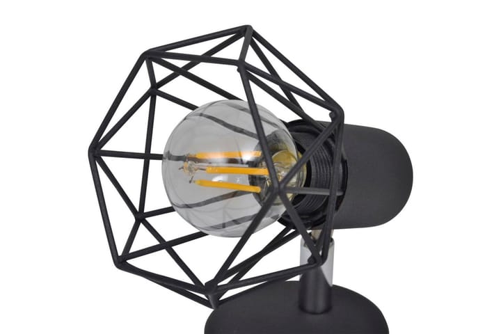 2 x Musta Teollinen Seinälamppu LED Polttimolla - Musta - Seinävalaisin makuuhuone - Riisipaperivalaisin - Kaarivalaisin - Verkkovalaisin - Seinävalaisin - PH lamppu - Lightbox - Tiffanylamppu