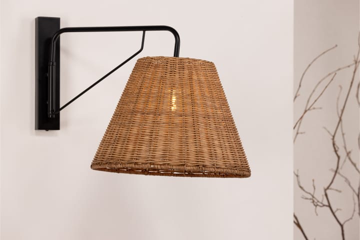 Seinävalaisin Mairy 53 cm - Puu/Luonnonväri - Seinävalaisin makuuhuone - Riisipaperivalaisin - Kaarivalaisin - Verkkovalaisin - Seinävalaisin - PH lamppu - Lightbox - Tiffanylamppu
