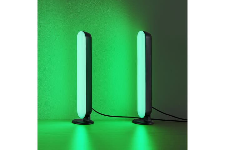 LED-Pöytävalaisin Game 2 kpl RGB Musta - TRIO - Olohuoneen valaisin - Riisipaperivalaisin - Kaarivalaisin - Yöpöydän valaisin - Ikkunavalaisin jalalla - Tiffanylamppu - PH lamppu - Pöytävalaisin - Verkkovalaisin